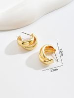 1 Pair Vintage Style Solid Color Alloy Ear Studs main image 5