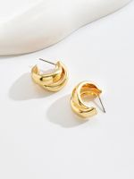 1 Pair Vintage Style Solid Color Alloy Ear Studs main image 4