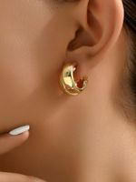 1 Pair Vintage Style Solid Color Alloy Ear Studs main image 3