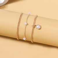 Beach Simple Style Solid Color Alloy Women's Anklet main image 5