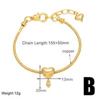 Modern Style Simple Style Earth Airplane Copper Plating Inlay Zircon 18k Gold Plated Bracelets sku image 2