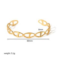 Vintage Style Circle 304 Stainless Steel Bangle In Bulk sku image 4