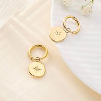 1 Pair Retro Star Plating 304 Stainless Steel 14K Gold Plated Drop Earrings main image 7