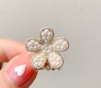 Simple Style Leaves Alloy Inlay Pearl Zircon Hair Claws sku image 9