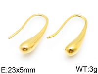 1 Pair Modern Style Water Droplets Plating Stainless Steel 18K Gold Plated Ear Studs sku image 34