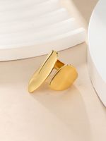 Edelstahl 304 14 Karat Vergoldet Einfacher Stil Pendeln Überzug Geometrisch Offener Ring main image 10