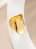 Edelstahl 304 14 Karat Vergoldet Einfacher Stil Pendeln Überzug Geometrisch Offener Ring main image 8
