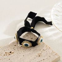 Ig Style Vacation Roman Style Devil's Eye Cloth Copper Wristband In Bulk main image 2