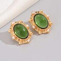 1 Pair Vintage Style Exaggerated Floral Hollow Out Alloy Zinc Ear Studs sku image 4