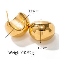 1 Pair Modern Style Water Droplets Plating Stainless Steel 18K Gold Plated Ear Studs sku image 75