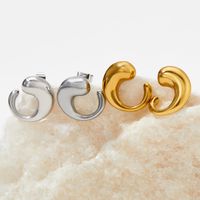 1 Pair Simple Style Geometric Plating 304 Stainless Steel 16K Gold Plated White Gold Plated Gold Plated Ear Studs main image 1