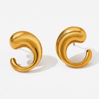 1 Pair Simple Style Geometric Plating 304 Stainless Steel 16K Gold Plated White Gold Plated Gold Plated Ear Studs main image 2