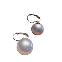 1 Pair Elegant Round Water Droplets Plating Imitation Pearl Alloy Drop Earrings main image 2