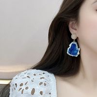 1 Pair Elegant Lady Geometric Resin Drop Earrings main image 2