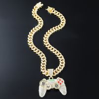 Hip-hop Game Console Alloy Inlay Zircon Men's Pendant Necklace sku image 3