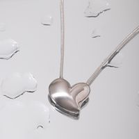 Wholesale Ig Style Modern Style Heart Shape Stainless Steel Pendant Necklace main image 4