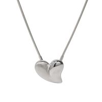 Wholesale Ig Style Modern Style Heart Shape Stainless Steel Pendant Necklace main image 5