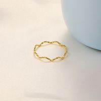 Vintage Style Waves Stainless Steel Plating 18k Gold Plated Rose Gold Plated Rings main image 2