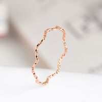Vintage Style Waves Stainless Steel Plating 18k Gold Plated Rose Gold Plated Rings sku image 7