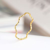 Vintage Style Waves Stainless Steel Plating 18k Gold Plated Rose Gold Plated Rings sku image 13