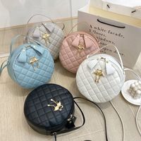 Round Bag Handbag Women's  Diamond Pattern Bag Embroidered Small Bag main image 2