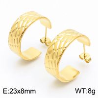 1 Pair Vintage Style Circle Solid Color Plating Titanium Steel 18K Gold Plated Ear Studs sku image 5