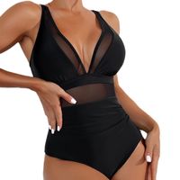 Women's Simple Style Solid Color Backless 1 Piece One Piece Swimwear main image 5