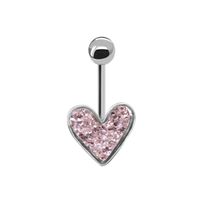 Tropical Heart Shape Floral Stainless Steel Copper Plating Inlay Zircon White Gold Plated Gold Plated Belly Ring sku image 4
