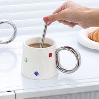 Décontractée Couleur Unie Céramique Tasse 1 Pièce main image 5