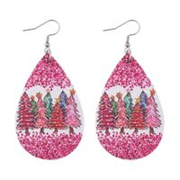 1 Pair Retro Christmas Tree Water Droplets Pu Leather Ear Hook main image 2