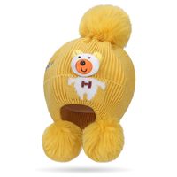 Children Unisex Cartoon Style Bear Embroidery Wool Cap sku image 4