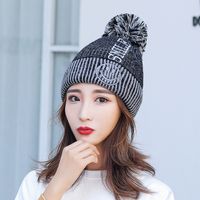 Women's Basic Smiley Face Eaveless Wool Cap sku image 2