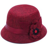 Women's Casual Elegant Retro Flower Wide Eaves Fedora Hat main image 6