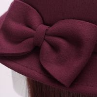 Women's Casual Elegant Retro Bow Knot Wide Eaves Fedora Hat main image 2