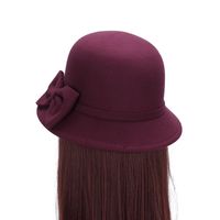Women's Casual Elegant Retro Bow Knot Wide Eaves Fedora Hat main image 3