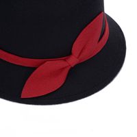 Women's Casual Elegant Retro Bow Knot Wide Eaves Fedora Hat main image 4