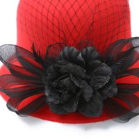Women's Casual Elegant Retro Flower Wide Eaves Fedora Hat main image 2