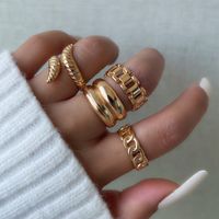 Simple Style Solid Color Alloy Wholesale Open Rings sku image 1