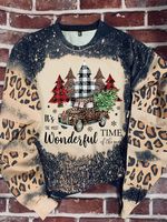 Unisex Hoodie Long Sleeve Hoodies & Sweatshirts Printing Fashion Christmas Tree Santa Claus main image 1