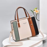 Women's Pu Leather Color Block Elegant Streetwear Bucket Zipper Handbag Bucket Bag main image 1