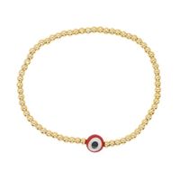 Vintage Style Devil's Eye Alloy Beaded Unisex Bracelets sku image 1