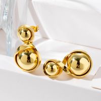 1 Pair Nordic Style French Style Simple Style Round Water Droplets Copper Drop Earrings main image 2