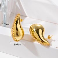 1 Pair Nordic Style French Style Simple Style Round Water Droplets Copper Drop Earrings sku image 4