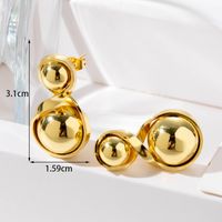 1 Pair Nordic Style French Style Simple Style Round Water Droplets Copper Drop Earrings sku image 3