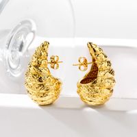1 Pair Casual Simple Style Streetwear Water Droplets Copper Ear Studs main image 10