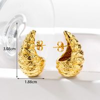 1 Pair Casual Simple Style Streetwear Water Droplets Copper Ear Studs sku image 3