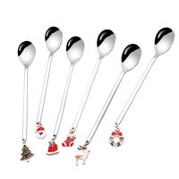Christmas Cute Solid Color Stainless Steel Spoon 1 Piece 1 Set main image 5