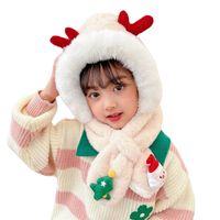 Children Unisex Cartoon Style Cute Basic Christmas Tree Antlers Beanie Hat main image 3
