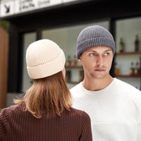 Unisex Basic Simple Style Solid Color Eaveless Wool Cap main image 2