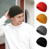 Unisex Basic Simple Style Solid Color Eaveless Wool Cap main image 1